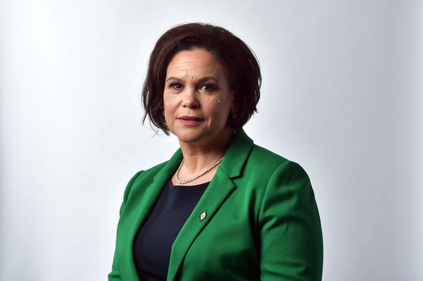 Posed picture of Mary Lou McDonald, Vice President of Sinn Féin, in a green blazer