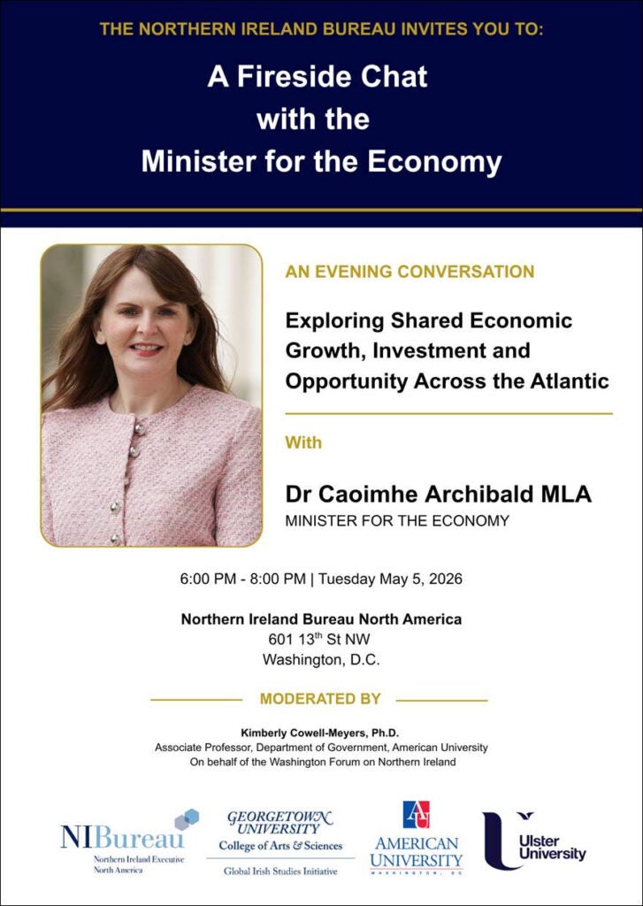 poster for fireside chat with minister for the economy